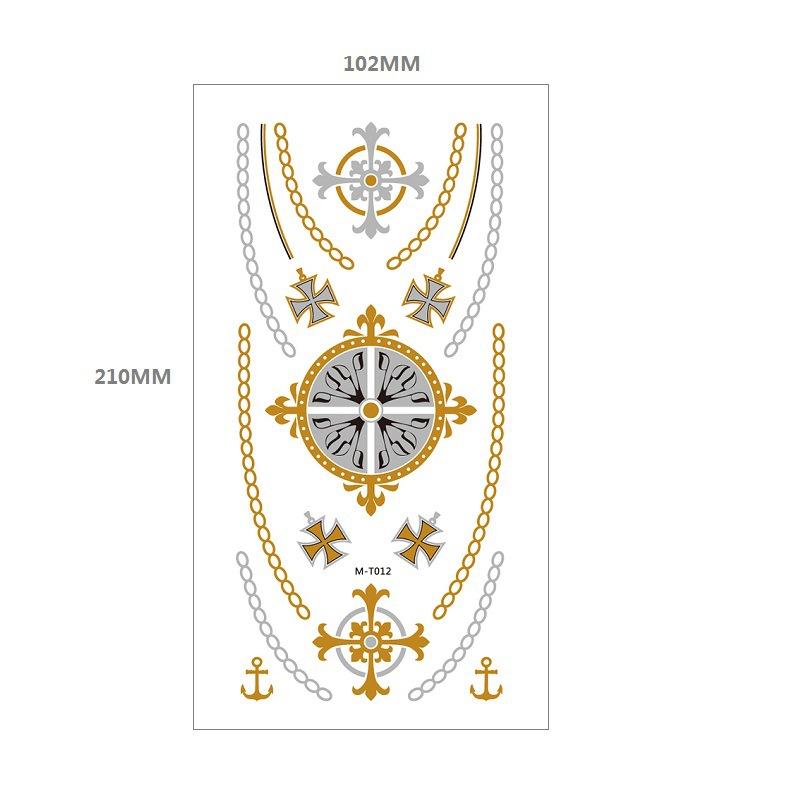 Bronzing Tattoo Sticker Water Transfer Mt Metal Waterproof Tattoo Sticker Party Party Amazon Wind Tattoo