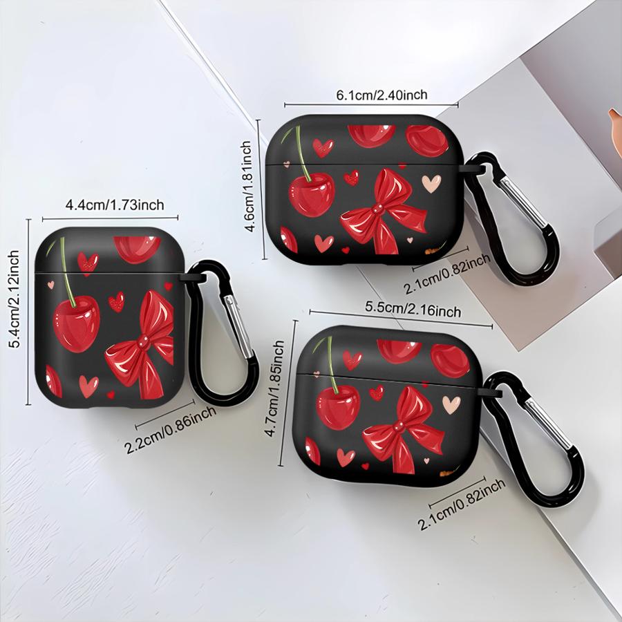 Case For Airpods Pro3 Pro 1 3 Pro2 4 2 Earphone Cases Cover Red Lovely Cherry