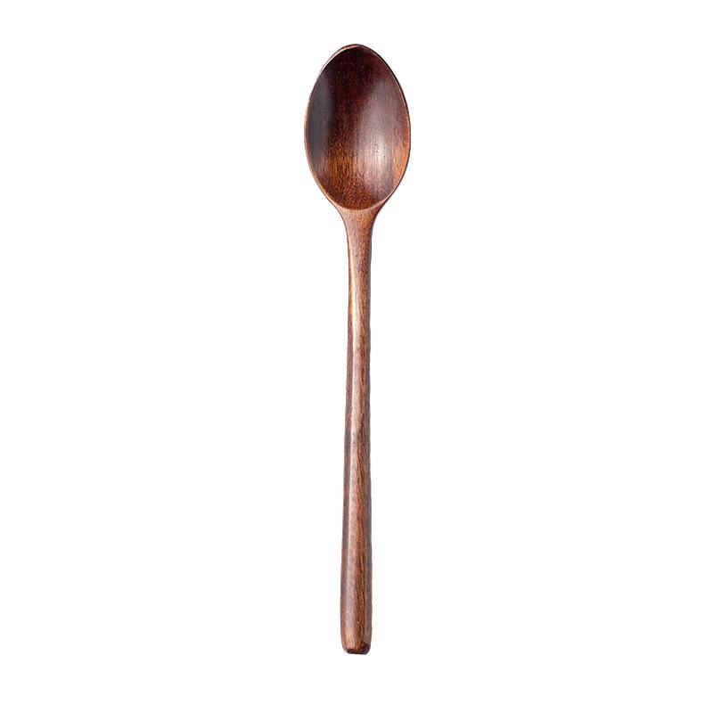 Wooden Small Spoon Coffee Spoon Honey Stirring Spoon Children's Tableware Retro Style Creative Wooden Spoon