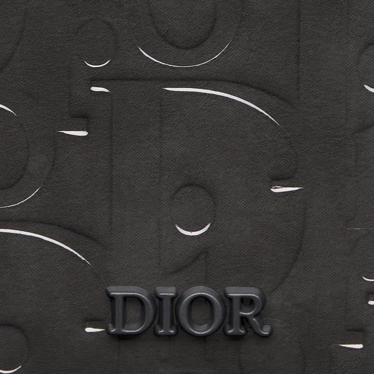 Dior Gravity Print Leather Card Holder Men Accessories Black 2ESCH135DOV-H00N
