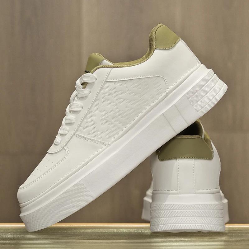 Skateboard White Shoes Loafers Non-Slip Soft and Comfortable Men's Sneakers Wear-resistant Sports and Leisure Shoes for Men