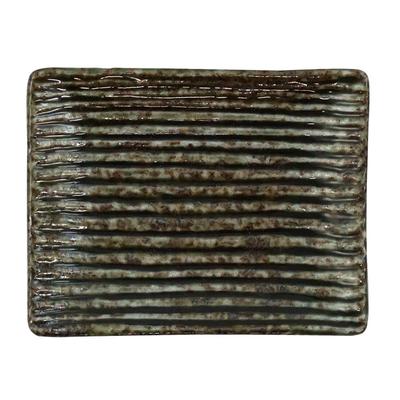 Minoru Pottery Lightweight Shinogi Small Plates, Oribe Pattern, Set of 2, 009-729594