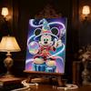 Disney Pearl Painting Wizard Mickey Creative Art 5D Pearl Embroidery Cross Stitch Kit Handmade DIY Home and Room Decor Gift