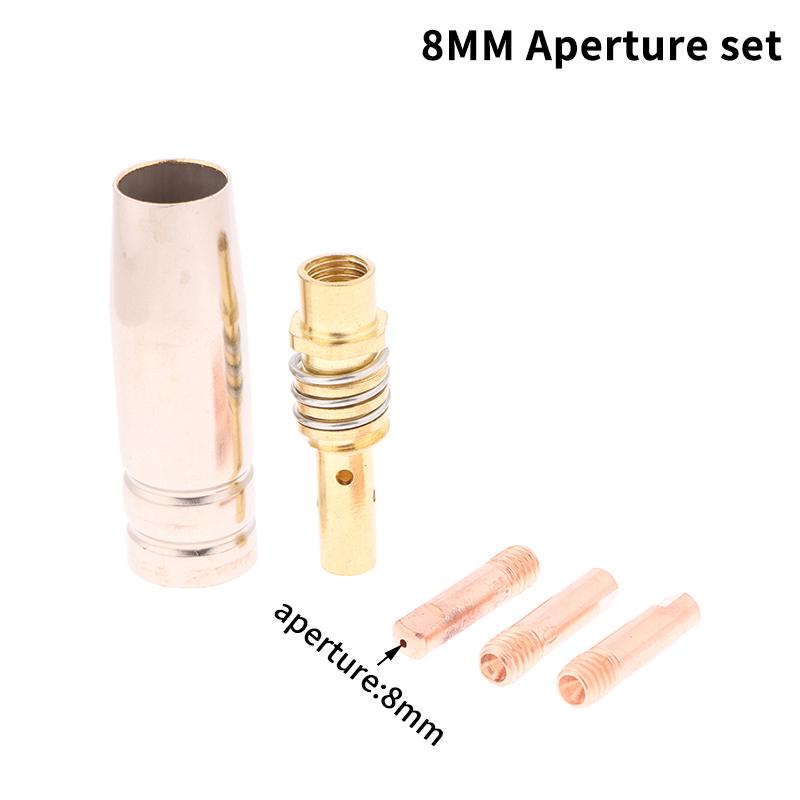 

5 шт./набор 8/9/10 мм Защитное сопло для сварочной горелки MIG/MAG, контактный наконечник, расходные материалы, держатель сварочной горелки 15Ak, инструмент для пайки