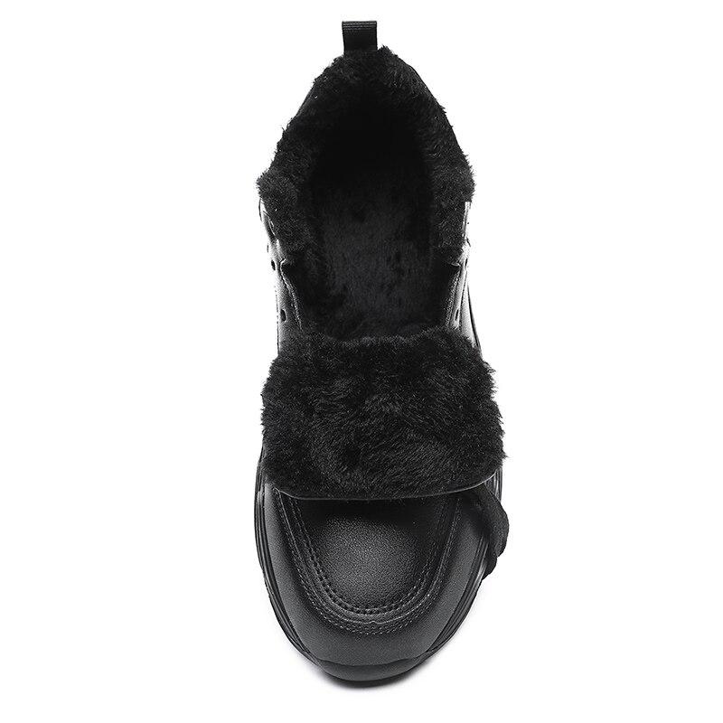 Men Shoes Men Casual Shoes Pu Waterproof Winter Warm Plush Lace Up Masculino Running Outdoor Walking Sneakers Plus Size 38 -46