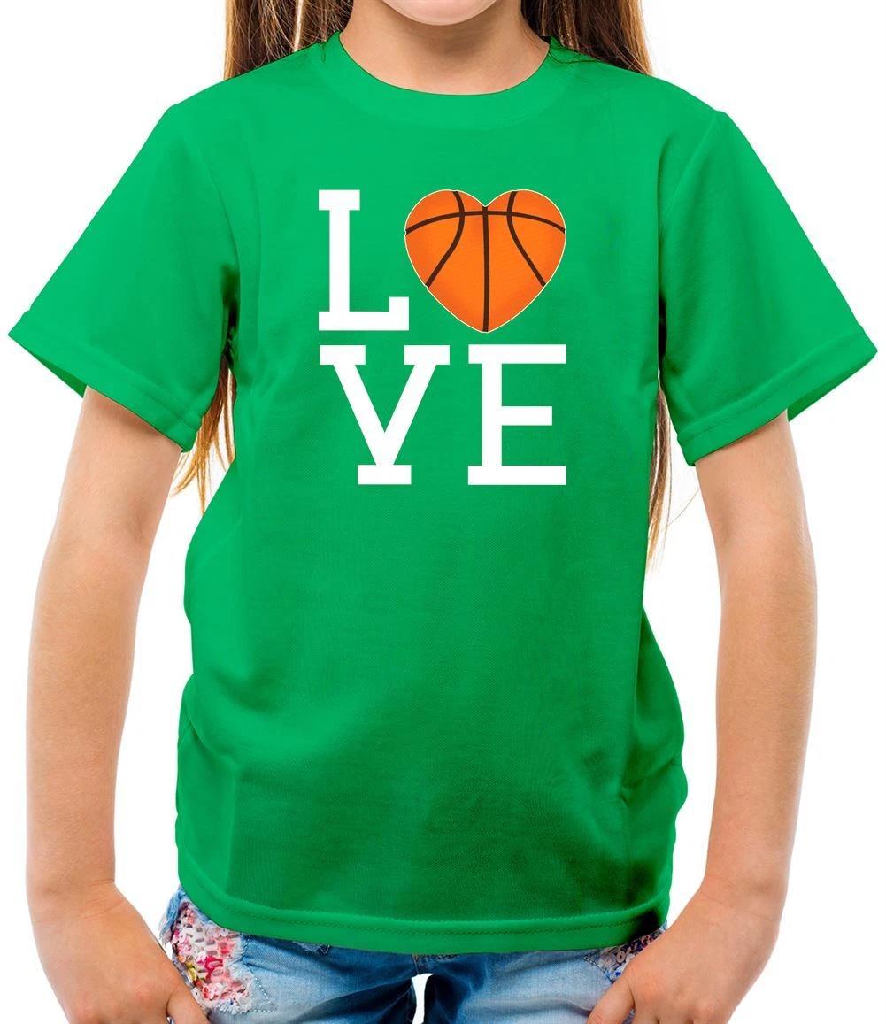 

Love Heart Basketball - Kids T-Shirt - Player Basket Ball Fan Equipt 120