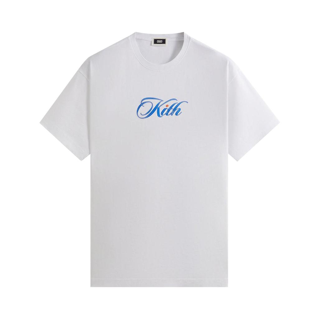 | Kith Cursive Logo Tee | White | Men's size L | FW23 Unisex T-Shirt