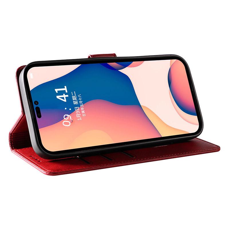 "Leather Case for OPPO Reno 12 Pro, Reno 7Z, and Reno 10 with Calf Pattern"