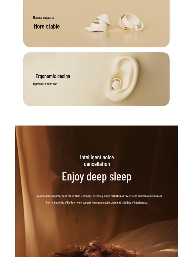 2025 Bluetooth In-Ear Sleep Earphones: Noise-Canceling, Comfy Fit, Long Battery