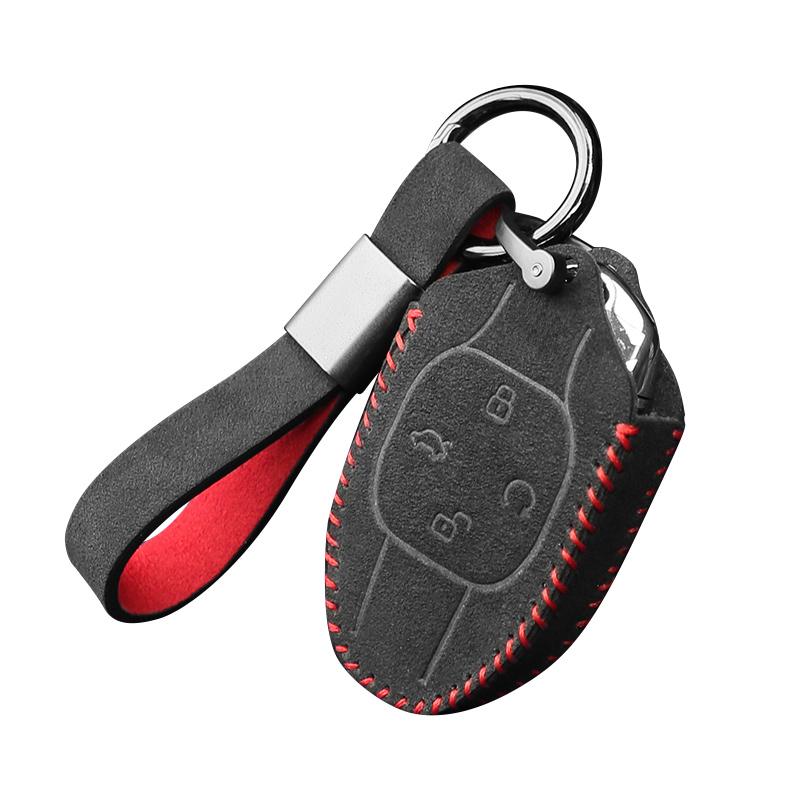 Alcantara Suede For Trumpchi Empow Series Suede Hand-Swen Car Key Case Protective Cover Buckle Car Accessories