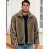 00 Men's stand-up collar short imitation fur jacket thermal imitation fox fur jacket