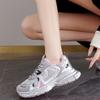 Koreanische Version Damen Mesh Plateau Freizeitschuhe Atmungsaktiv Rutschfest Vulkanisierte Schuhe Outdoor Jogging Laufschuhe Zapatos Casuales
