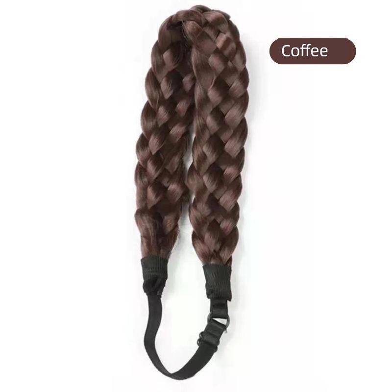 

Свежая богемная ручная вязка «косичка» кабельным узором Five-strand braid light brown