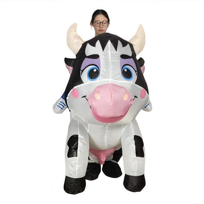 Disfraz de Mascota Inflable de Vaca para Festival de Halloween - Cosplay Creativo y Accesorios para Fotos