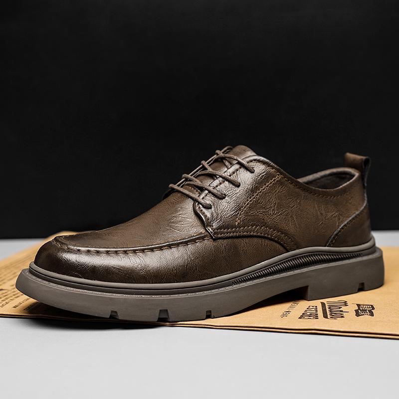 Scarpe Casual Uomo Con Altezza Invisibile - Pelle, Stringate, Traspiranti E Leggere - Foto 6