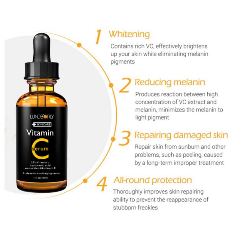 Vitamin C Serum Moisturizing Whitening Anti-Aging Eliminate Acne Wrinkle Facial Skin Care