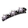 5x Sparkling Crystal Stone Braided Hair Clips Tooth-Shaped Non-Slip Bang Hairpin