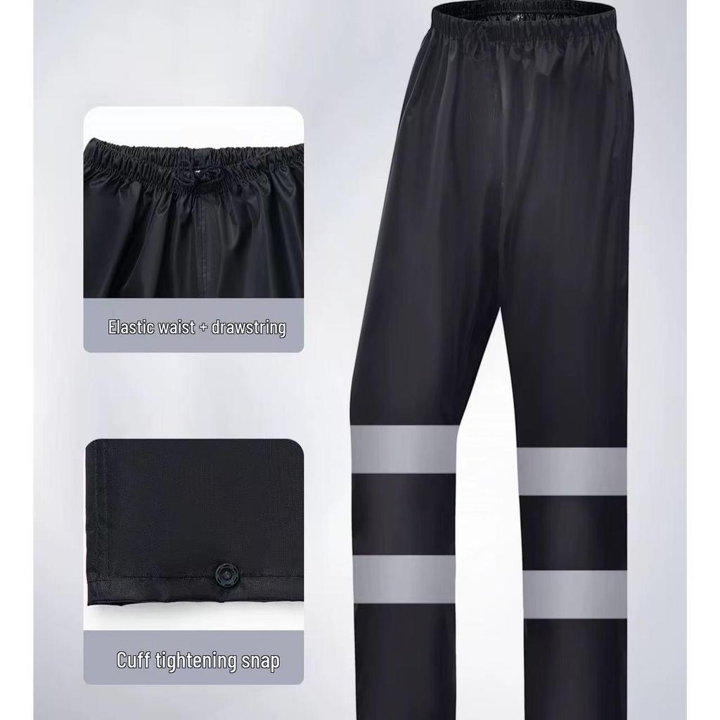 High-Visibility Reflective Rain Pants for Traffic and Patrol Safety