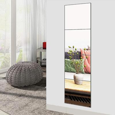 2mm Acrylic Mirror Wall Stickers Unbreakable Acrylic Full Length Wall Mirror Tiles Decal for Door Baby Kids Living Room Decor