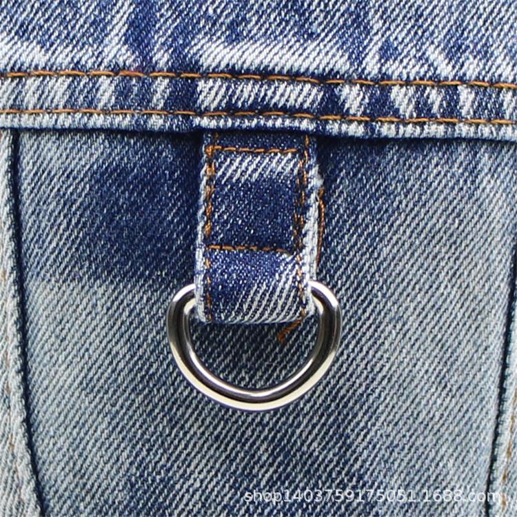 Denim Vest for Small/Medium Pets: Dual-Purpose, for Chest and Back, Suitable for All Seasons, Two-Leg Design