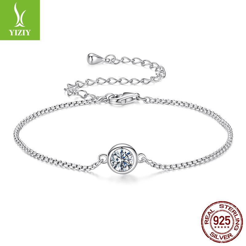 D Color Bright Classic Moissanite Bracelet Women'S Elegant Luxury S925 Sterling Silver Bracelet Jewelry