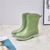 Rain shoes women's new fashion rain boots waterproof and non-slip water shoes lightweight four-season water boots wear-resistant adult