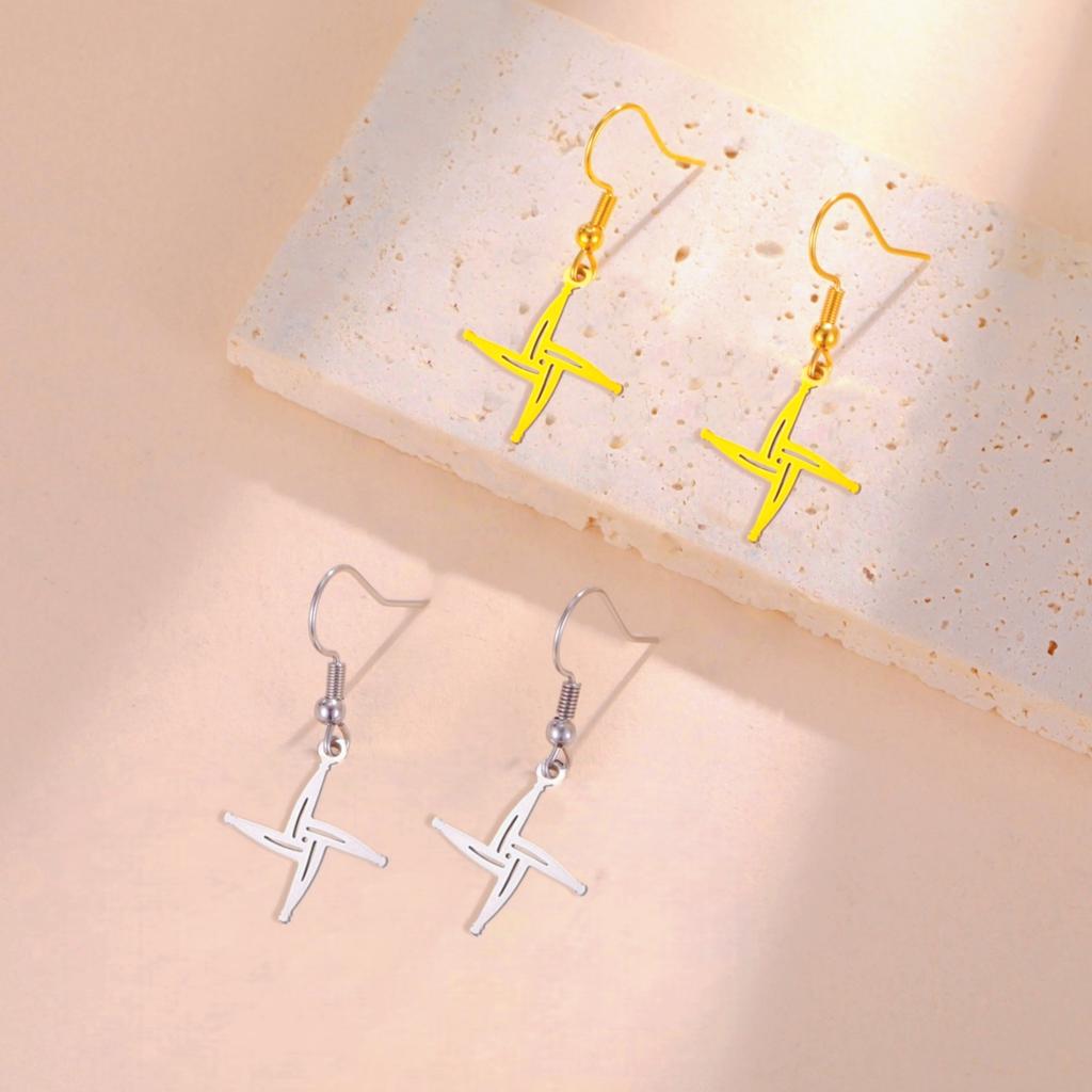 St. Brigid's Cross Earrings for Women Goddess Brigid Earrings Stainless Steel Irish Cross Jewelry for Imbolc St. Brigid's Day