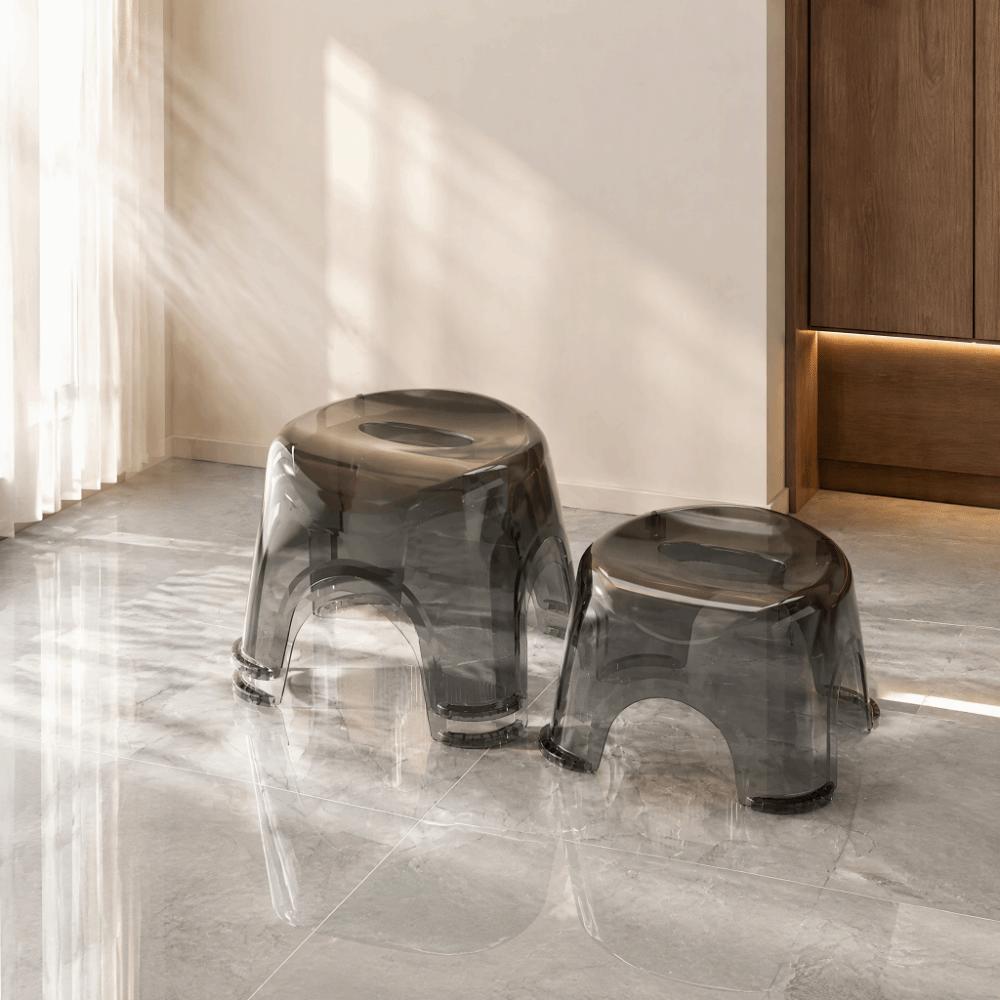 Non-slip Clear Shower Foot Stool Transparent Kid Stool Simple Small Low Stool for Kids