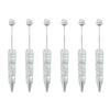 6pcs Glittering Beadable Pen Ballpoint Pen Black Ink Pen 1.0mm Smooth Writing Pen Rhinestones Fancy Pen School Supplies