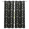 Skull Head Wall Skeleten Hall Window Curtains For the Kids Bedroom Living Room Bthroom Treatments Kitchen Decor Drapes Blinds