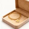 Versatile Women's Flower Anklet: European & American Style with Alloy Pleated Texture Design