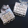 6Pairs /12Pairs Punk Hoop Earrings Set Big Circle Earrings Jewelry For Women Girls Steampunk Ear Clip Punk Earring Ear Ring