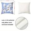1 Pieces Bohemian White Magnolia Floral Throw Pillow Covers Pattern Cushion Cover Suitable For Sofa Bedroom Car Pillow Cover