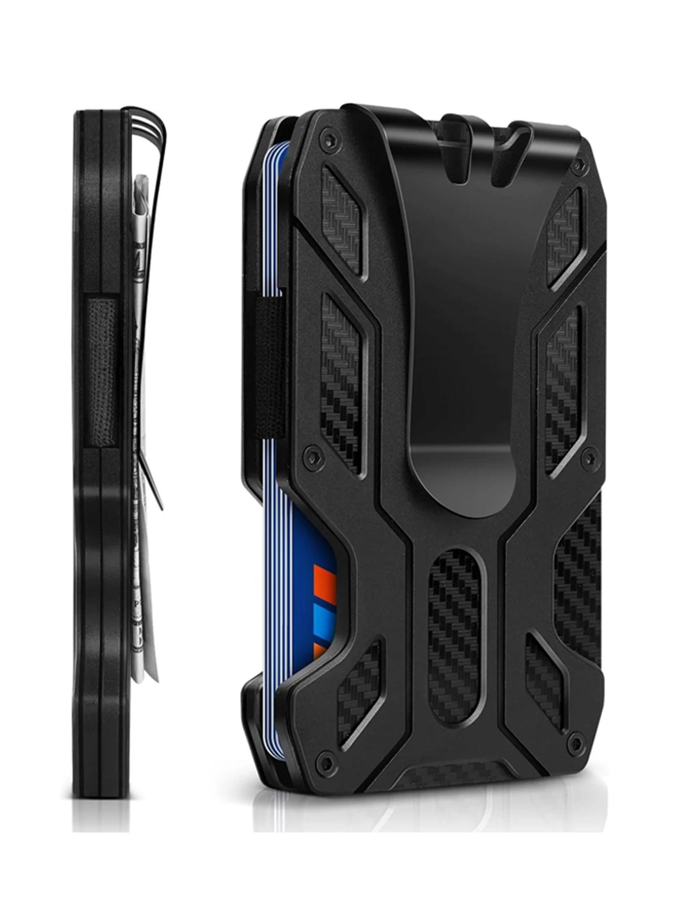 Тонкий мужской кошелек с зажимом для денег — фото 4