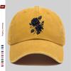 Pc Black Rose Vibrant Floral Geometric Pattern Print Baseball Cap Sun Hat with Floral Print Design Comfortable and Lightweigh