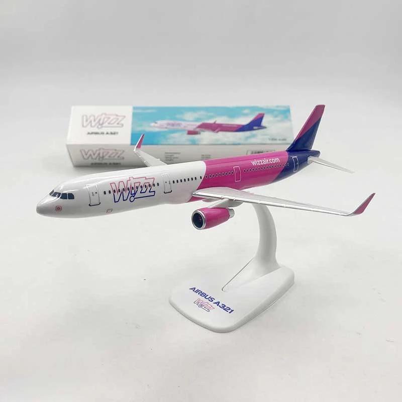 

20 см Модель самолета Wizz Air A321 Игрушечный самолет A320 Neo Wizz Air Airlines Литой самолет Миниатюрная модель самолета Набор для сборки one size