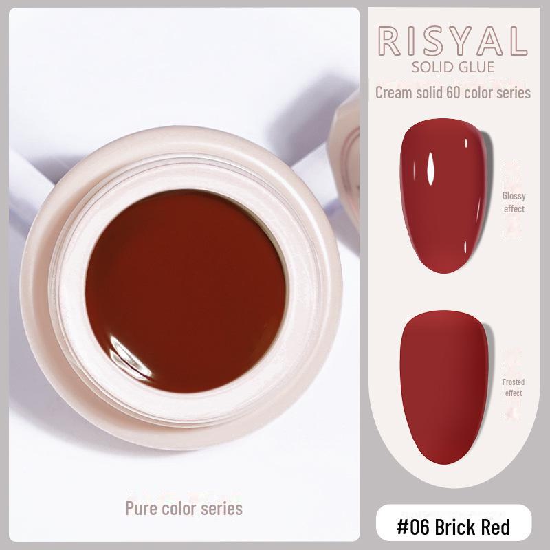 

Лак для ногтей Ice-Clear Solid Cat s Eye - Гладкий кремовый цветной клей null кирпич красный