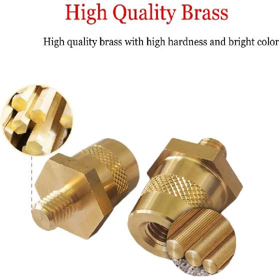 Battery Terminal Connector, Auto battery Terminal Brass Post Adapter, Top Post thread Terminal Charging Post Extender Adaptor Taper Conversion Screw