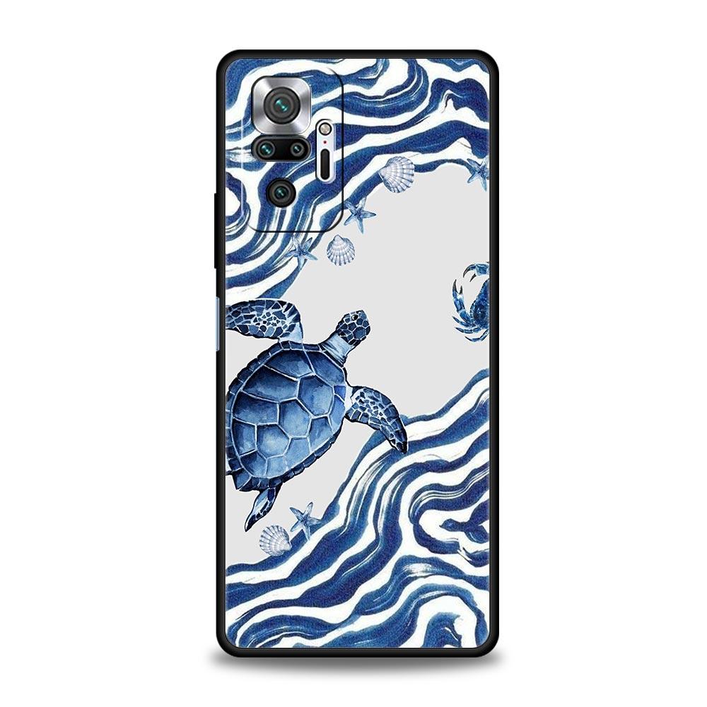 Phone Case For Xiaomi Redmi Note 14 13 12 Pro Plus 5G 9S 9 10 11 4G 14C 13C 12C 10C 9C 9A Soft Cover Ocean Life Theme