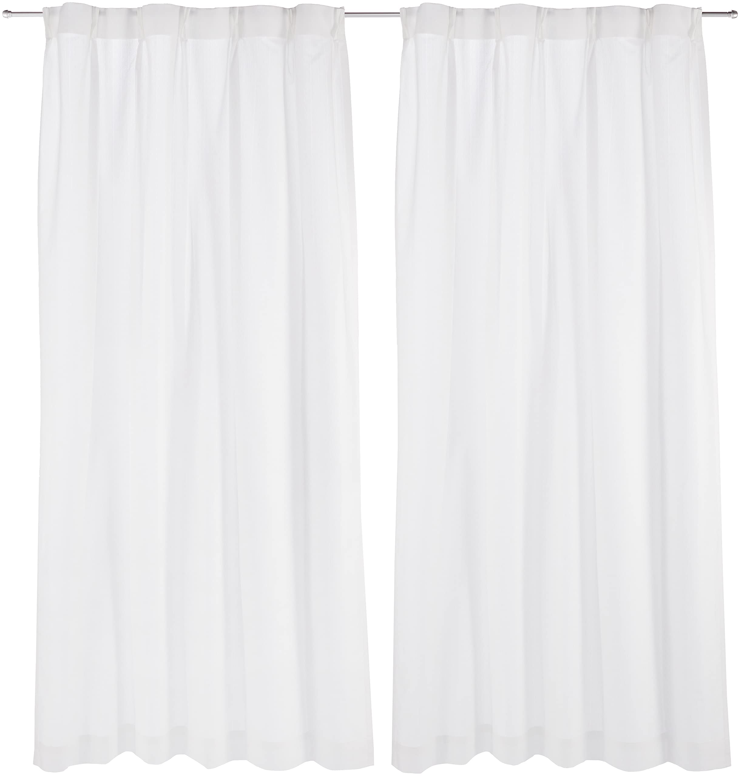 

Univer Lace 100cm Wide x 198cm Set of Cat Odor Over UV Energy Hard to See in the Minino Curtains, Long, 2, Eliminating, 85% Protection, Saving, белый