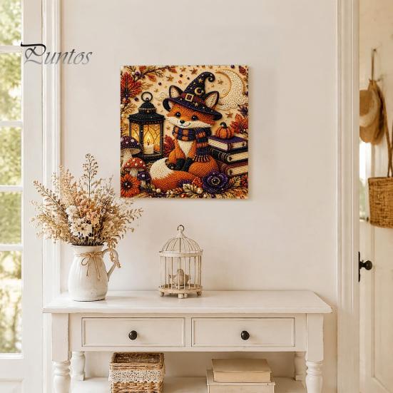 Pumpkin Wall Art Ghost Faux Pearl Kit, Halloween Painting DIY Autumn Home Decor 3D Spooky Skull Craft Kit for Adults Beginners, Fall Handmade