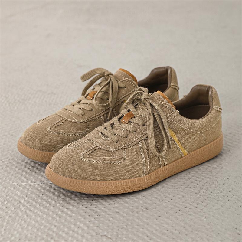 

Немецкие тренировочные ретро-туфли из парусины, мужские весенне-осенние трендовые туфли 2025 года, универсальные спортивные туфли, обувь с мягкой подошвой для инструментов 39