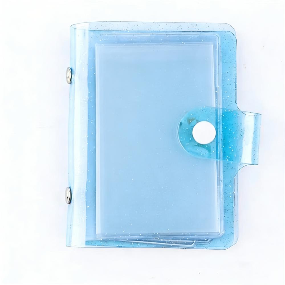 Cute Mini Photo Album Transparent 3-inch Cards Storage Bag Glitter Jelly Color Photography Card Stock Instax Album Card Holder