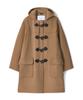 Montgomery Classic Herringbone Duffle Coat With Horn - Camel