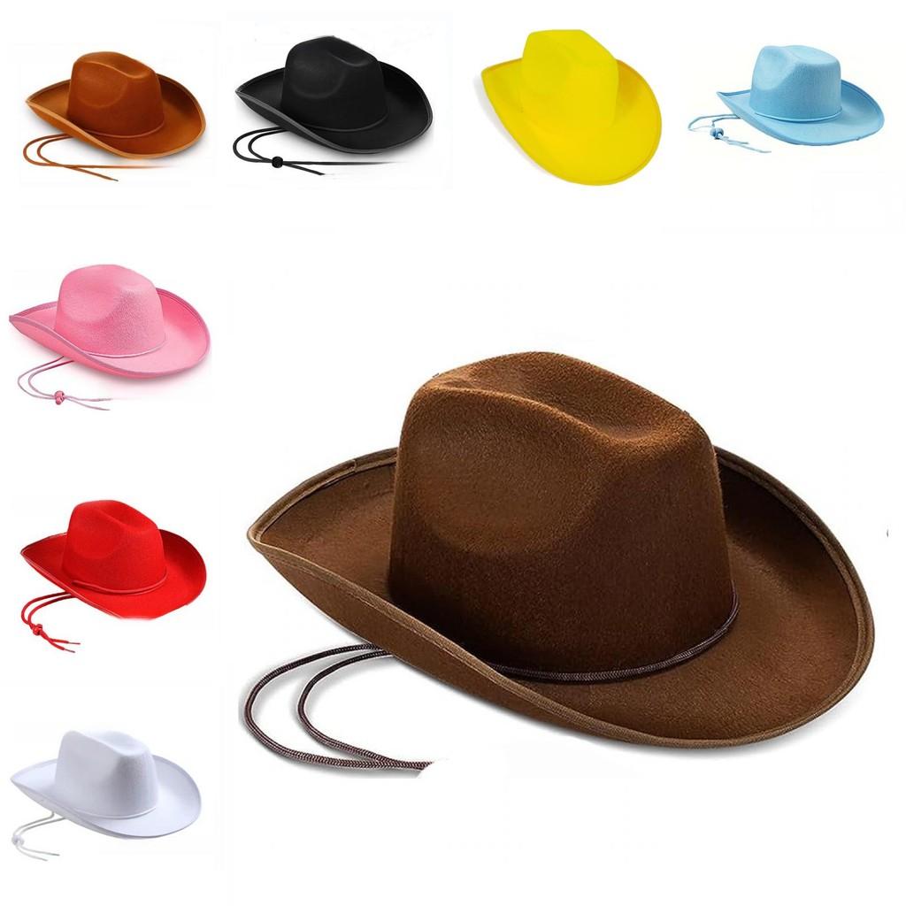 Color Cowboy Solid Hat Costume Prop Sewing Craft Party Gift Friends Supplies