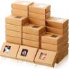 Outus 100 Pcs Soap Packaging Boxes with Window Mini Kraft Paper Boxes Bulk Homemade Soap Making Gift Accessories for Homemade Cookies Candy, 3.5 X