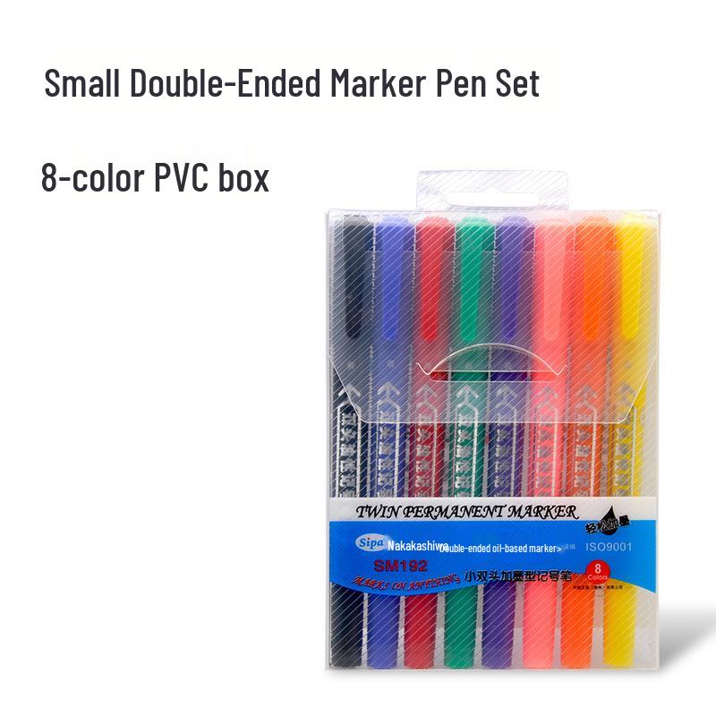 Zhongbai SM392 12-Color Refillable Double-headed Marker Pen Set for Pop Art.