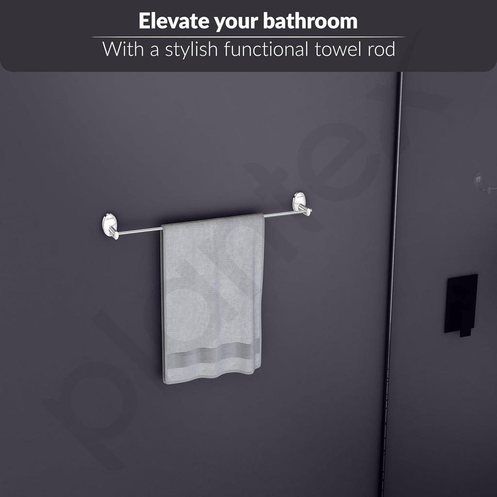 Stainless Steel Single Towel Rod for Bathroom/Towel Holder in Bathroom/Towel Hanger/Bathroom Accessories - Oreva (Chrome)