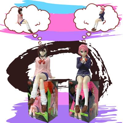 18CM Anime DAN DA DAN Ayase Momo Figure Humanoid Doll Ornament Model Toys Female Proportional Collect Holding Flowers PVC