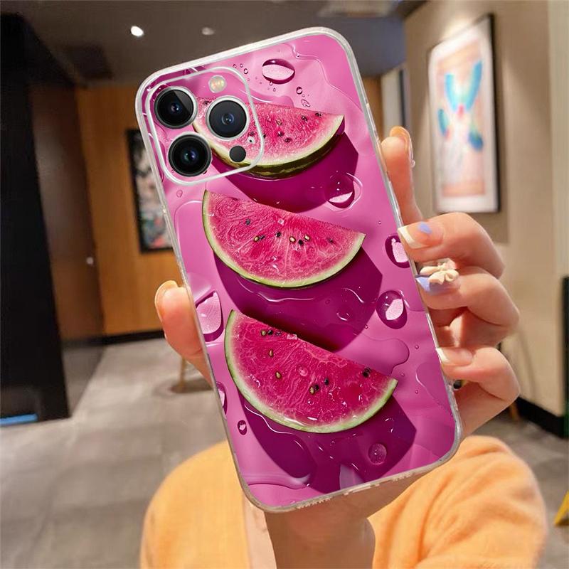 

Phone Case Carcasa Funda For iPhone 17 Pro Max Air 16 15 14 13 Pro Max 15 16 Pro 15Plus Lemon strawberry watermelon Case iPhone 17